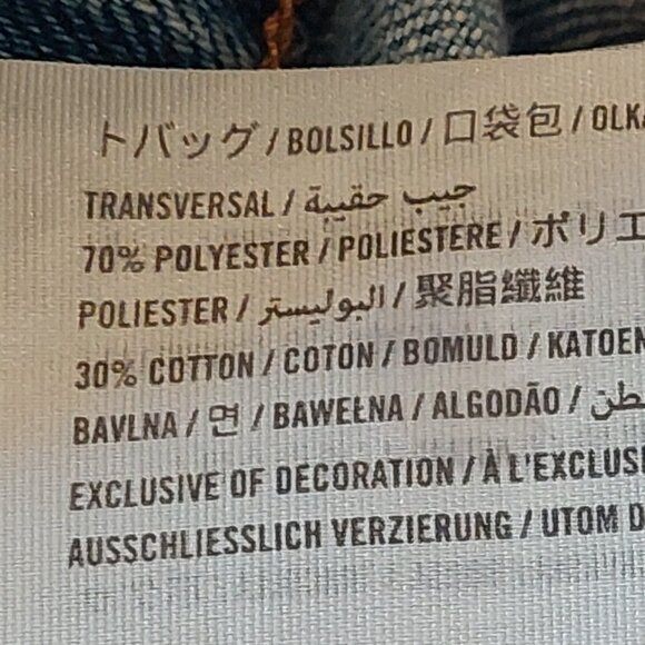 Abercrombie & Fitch Curve Love High Rise Distressed Denim Mom Shorts Size 31/12 - Picture 8 of 8